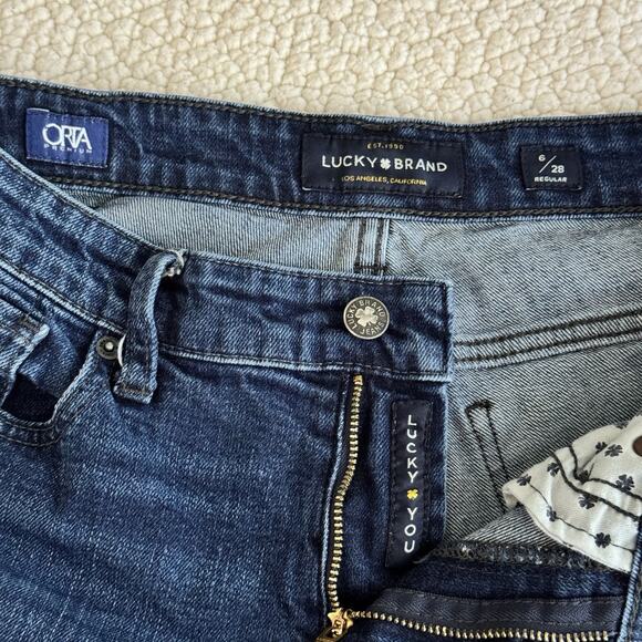 LUCKY BRAND EasyRider Women Size6/28 Regular BlueDenim Stretch Mid Rise - Picture 8 of 11